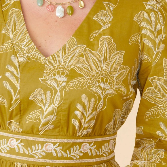 Spartina Nicolette Midi Dress - Calm Waters Schiffli - Picture 3 of 6